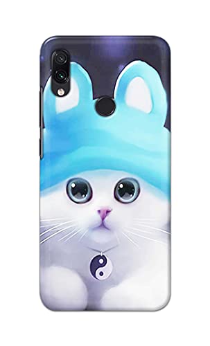Image of Chinese Cutie Kitten Cat Big Eyes Lovely Girl Ears Hard Back Case Cover for Redmi Note 7 / Redmi Note 7 Pro /Redmi Note 7S Back Cover -(J5) VNS2221
