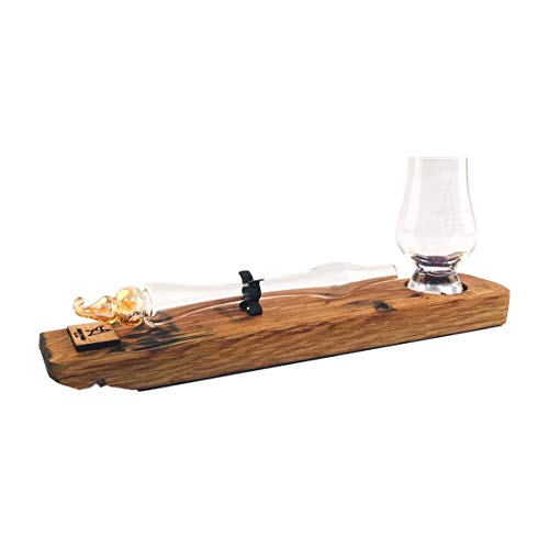 Whiskey Tasting Set with Water Dropper, pot still design and mini glass from