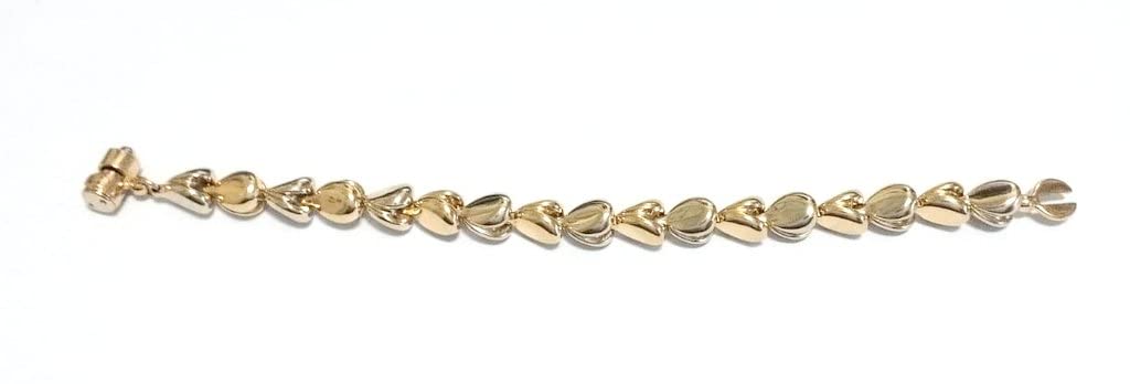 BRACCIALE DA DONNA IN ORO GIALLO E BIANCO 18 KT