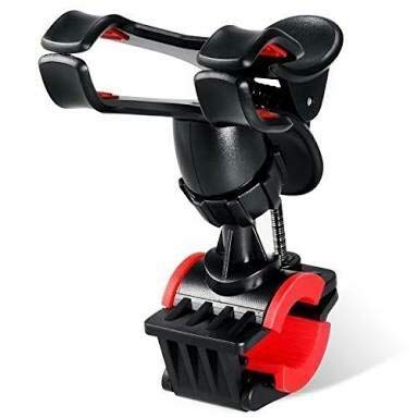 kimloo Universal Clip Mobile Phone Holder Adjustable 360 Degree for Bike Bicycle Handlebar Mount and Stand | Black |