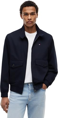 Tommy Hilfiger Coton Harrington MW0MW42507 pour homme, bleu, XL
