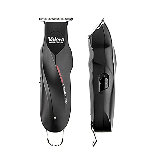 Valera, Absolut Zero 658.01, Tagliacapelli Uomo Professionale, Preciso e Leggero, Lame 42 mm per un Taglio Minimo di 0,1 mm, Funzionamento Cordless o Tramite Alimentatore, Batteria Inclusa, Nero