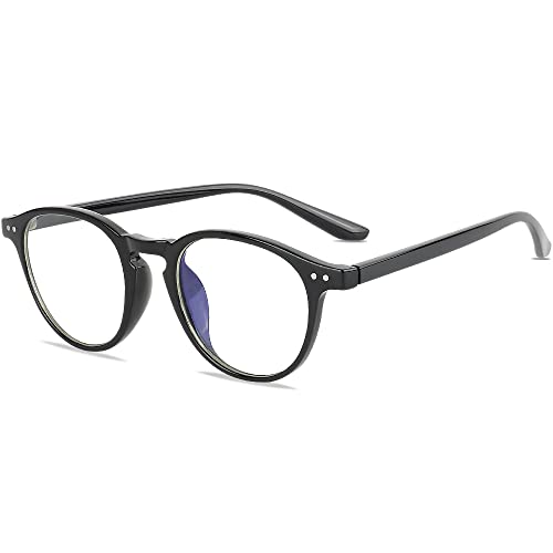 GIMDUMASA Gafas para Ordenador Anti luz Azul Antifatiga Sin Graduacion Gafas Luz Azul para PC Gaming Lectura Video Juegos Lentes Transparente Hombre Mujer(2318 Negro)