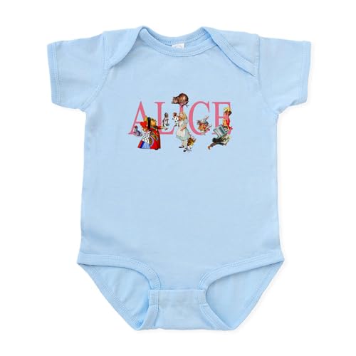 CafePress Alice & Friends in Wonderland Infant Bodysuit Cute Infant Bodysuit Baby Romper Sky Blue