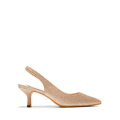 DREAM PAIRS Women’s Closed Toe Kitten Heels Pointed Toe Slingback Low Heels Dress Bridal Wedding Pumps Shoes2