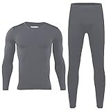 HEROBIKER Mens Thermal Underwear Set Skiing Winter Warm Base Layers Tight Long Johns Top & Bottom...
