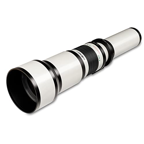 Walimex pro 650-1300mm 1:8-16 DSLR-Teleobjektiv für Nikon Z Objektivbajonett weiß (manueller Fokus, für Vollformat Sensor gerechnet, Filterdurchmesser 95mm, mit ausziehbarer Gegenlichtblende) 22927