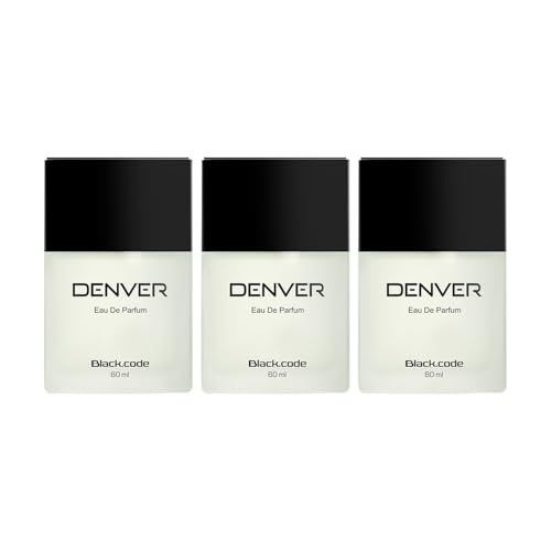 DENVER Black Code Original Perfume For Men – 60 ML Each, Pack of 3|Long Lasting Eau Da Parfum Scent