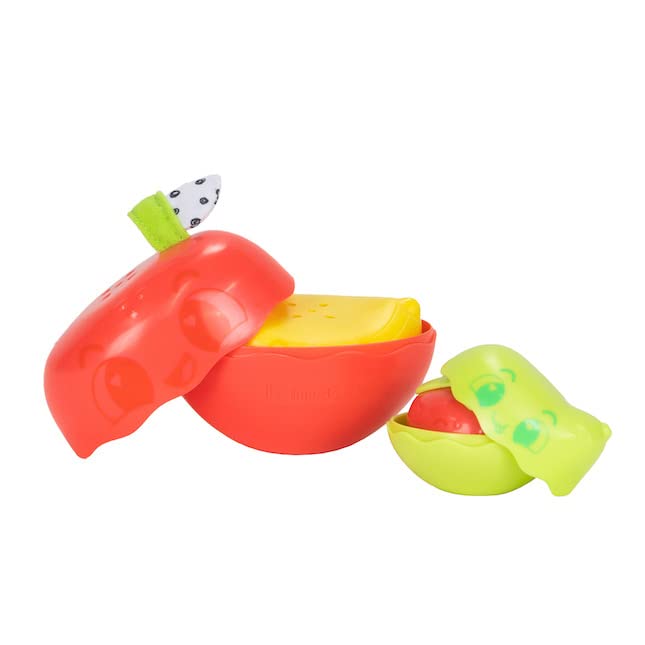 Miniatura 8 de Lamaze Stack & Nest Fruit Pals - Juguetes sensoriales para bebés, juguetes de comida para anidar y apilar, juguetes sensoriales para niños y niñas a