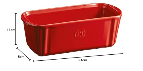 Emile Henry Ceramic eh346120 Small Loaf Tin, 24 x 11 x 8 cm, Ceramic, Grand Cru, 24 x 11 x 8 cm