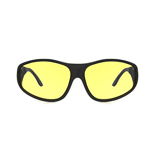 Dioptics Haven Rainier Fits Over Sunglasses Polarized Rectangular, Black/Night Driver, 57 mm + 02