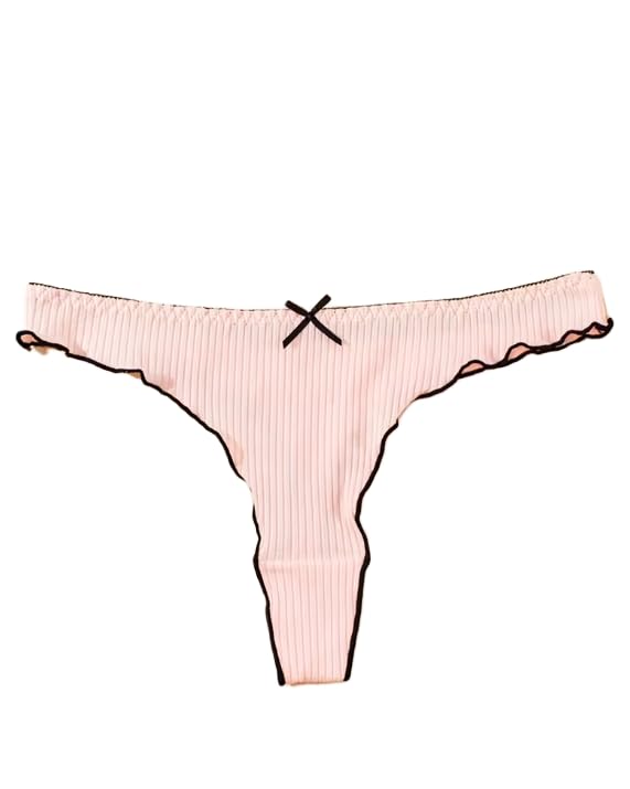 The Seventh Muse Cotton Thong Panties Come in a Pack of Five, Featuring Black, White, red, Grey, and Blush Colors, with a Comfortable Low-Rise fit.-image-10