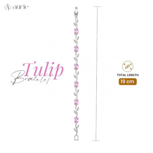 Image of Aurie Tulip Bracelet for Women & Girls | Anti Tarnish Stainless Steel Floral Bracelet |Party and Daily Wear Jewellery