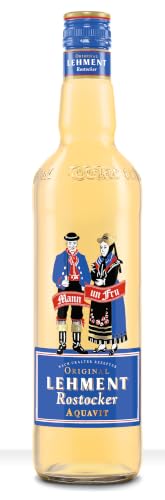 ORIGINAL LEHMENT Rostocker Aquavit I milder und nordischer Geschmack I im Eichenfass gelagert I FEIN KOMPONIERT und exzellent destilliert I 42% Vol. I 0,7
