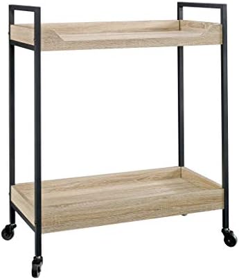 Sauder North Avenue Cart, L: 32.76" x W: 17.28" x H: 36.02", Charter Oak finish
