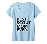 Photo Gallery donna best scout mom ever camping scouting scout camper maglietta con collo a v Photo Gallery donna best scout mom ever camping scouting scout camper maglietta con collo a v