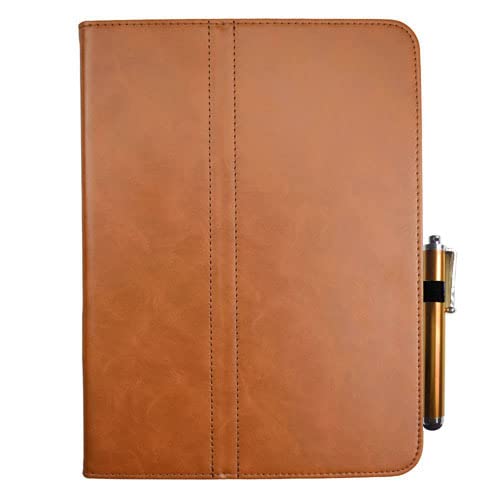 QWDLJE Funda para Samsung Galaxy Tab 3 de 10.1 pulgadas (GT P5200/P5210), funda delgada y ligera con función de apagado y encendido automático (marrón)