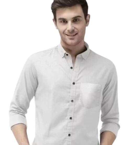 Men's Casual Shirt, White, Long Sleeve, Button Down, Chest Pocket - Review, Price and Buying Guide