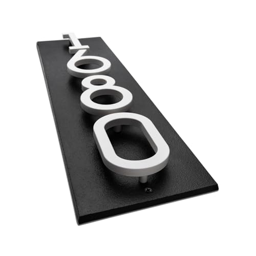 Whitehall Modern Floating 4.5 Inch Numbers Vertical Address Sign ...