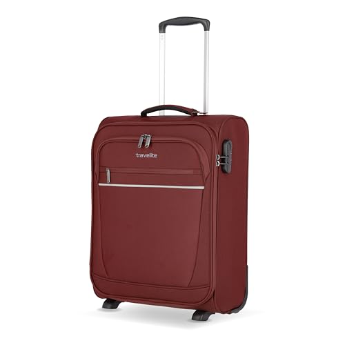 Travelite Bordtrolley Handgepäck Koffer leicht, 2 Rollen, Cabin, Weichgepäck Trolley klein mit Schloss, 52 cm, 39 Liter