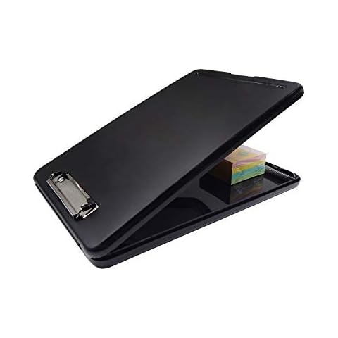 TOSSOW Plastic Clipboard Box File Compact Clipboard Clipboard Box File for Home and Office (Black) Cover