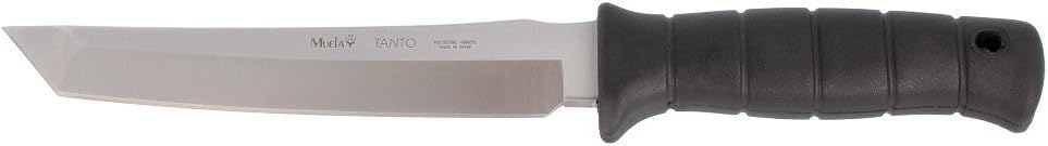 LO TRINCO YO Muela TANTO-19W hoja de acero MoVa de 19 cm y empuñadura de goma para Caza, Pesca, Supervivencia y Bushcraft