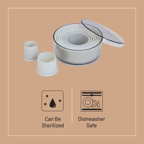 de Buyer Round Cutters - 9-Piece Set - Easily Cut, Shape & Form Pies, Tarts, Biscuits & Other Baked Goods - Dishwasher Safe