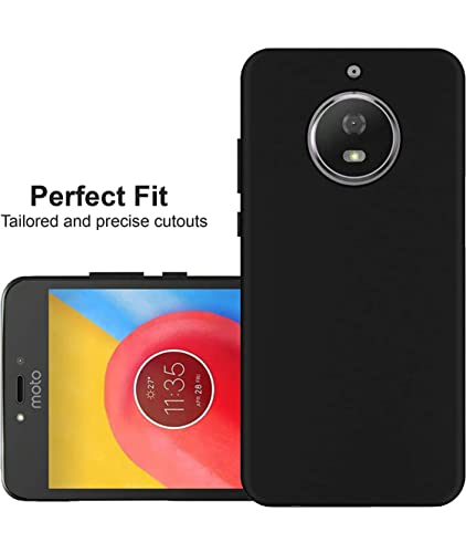 Image of Mobile Back Cover Case for Motorola Moto G5S (Silicone Case|CameraProtection|Black SC1510)