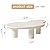 GraceNook White Cloud Coffee Table, Vintage Coffee Table with 3 Support Legs, Smooth Surface and Round Edge, Table Front of The Sofa, 47" Irregular Center Table for Living Room, Bedroom