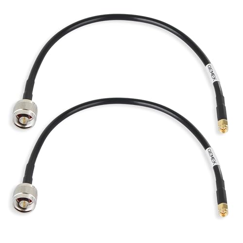 1ft N Male to SMA Male Cable 2PCS, SMA to N Cable 50 ohm Ultra Low Loss KMR240 Coaxial Cable for WiFi Router, GPS Receiver, Antenna, Signal Booster Use