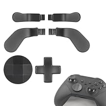 6 in 1 Paddles for Xbox One Elite 1 Controller Metal Paddles for One-Elite Series 2 ControllerPaddles with 2 D-Pad for Xbox-Elite Series 2 Core-Controllers Black