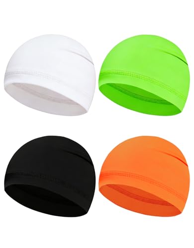 Image of Sweat Wicking Skull Caps Cooling Helmet Liner Hat Running Beanie Cycling Skullcap Sleeping Cap for Men Women
