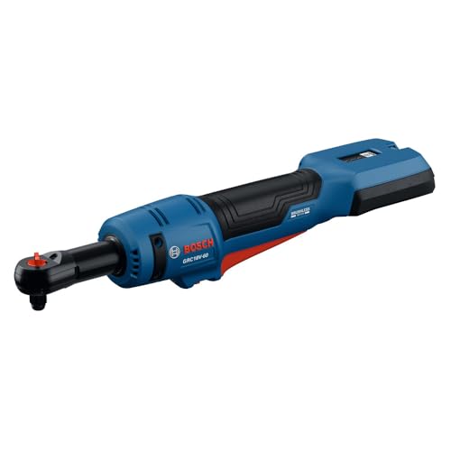 BOSCH GRC18V-60N 18V Cordless Ratcheting Wrench - Powerful Brushless Motor 45 ft-lbs. of Torque, 0-400 RPMs, Three...