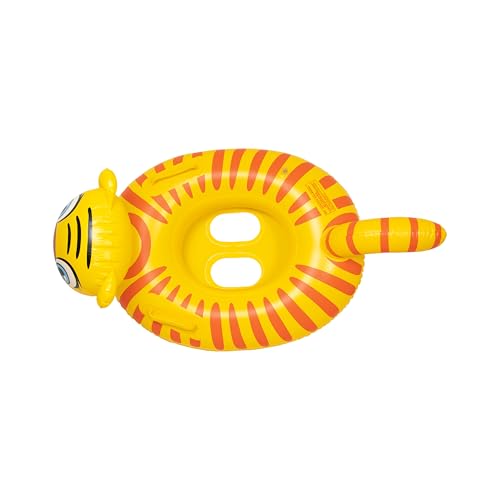 Image of Airavat Floats for Pool, Inflatable Pool Floats Swimming Ring, Swimming Float for Junior, Inflatable Floater, Water Float for Kids Swimming Pool Beach Summer Water Float Party Outdoor (Yellow Tiger)