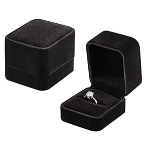 Voarge Sieradenetui voor ring, fluwelen ringendoos, geschenkverpakking, ringgeschenkdoos, voor verloving of huwelijksaanzoek