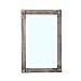 MBQQ Rustic Flat Wood Frame Hanging Wall Mirror Decorative Bathroom Mirrors for Wall Vanity Mirror Makeup Mirror,24