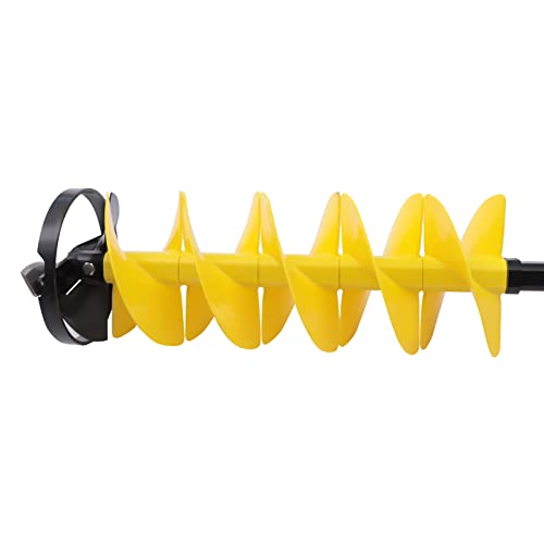 Lenjkyyo Ice Drill Auger, 8" Diameter Nylon Ice Auger, Cordless Nylon Ice Drill Auger With Drill Adapter & Top Plate, Auger Drill W/ 11.8" Extension Rod For Ice Fishing/Ice Burrowing #TOP3
