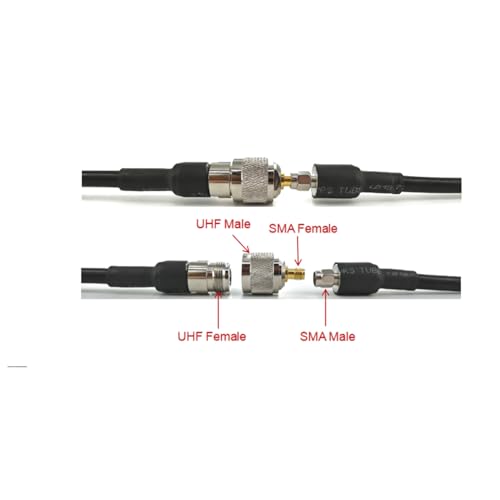 Adaptador UHF macho PL259 a SMA hembra, pack 2 miniatura 5