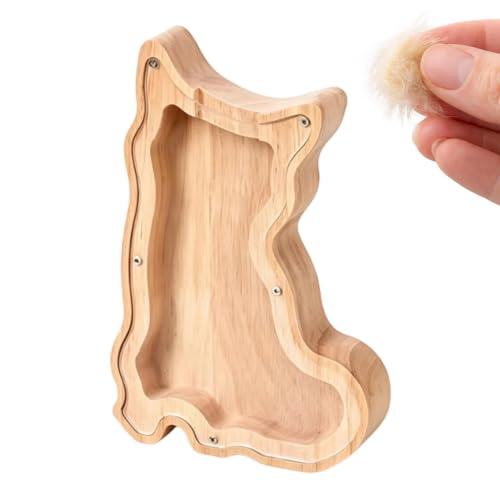 Hucha de madera con forma de perro ideal para regalar en cumpleaños y Navidad a niños 2