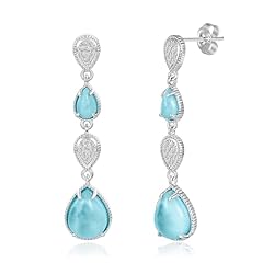 F-Larimar Dangle Earrings