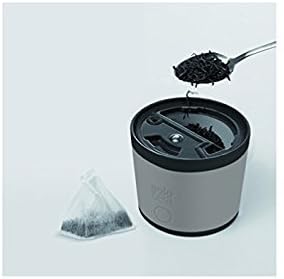 French Design Smart Tea Brewer System with Premium 12 OZ Travel Mug 100% BPA Free (Grey)