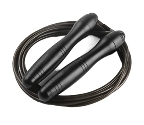 縄跳び 縄跳び アルミニウム合金ハンドル 縄跳び スピードベアリング ワイヤーロープ スキップロープ フィットネス スキップロープ 減量縄跳び (ブルー:ブラック)