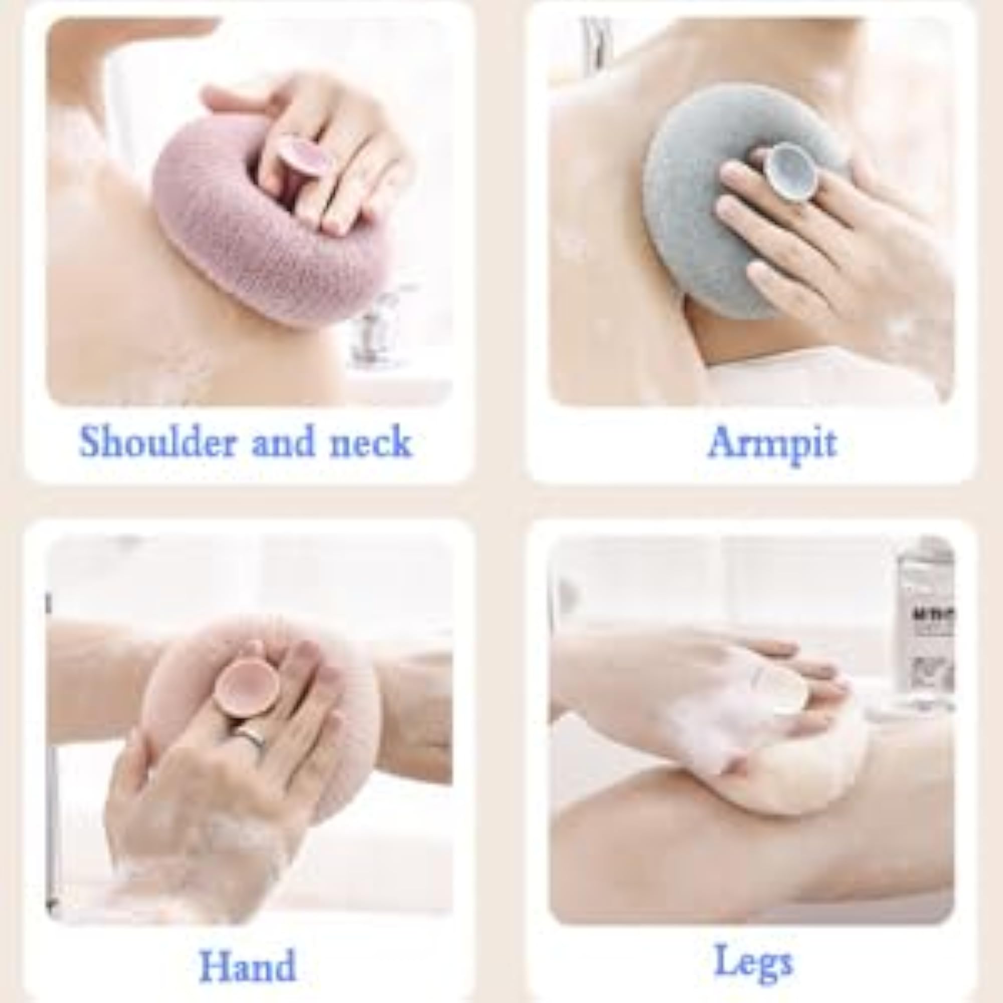 Exfoliating Bath Sponge Brush with Suction Cup
