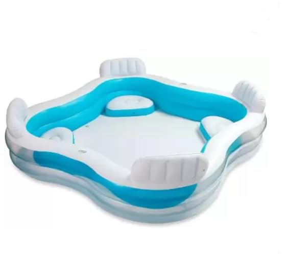 KinderTales Big Portable Swimming Pool Family Lounge Pool with Pump-image-12