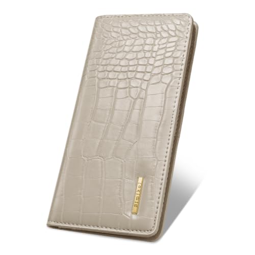 Image of Wallet Women Bifold Faux Crocodile Leather Slim Thin Long Wallets