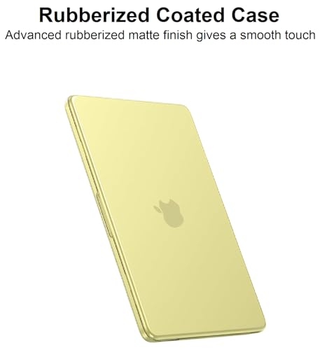Image of Midkart Matte Case Compatible with MacBook Neo 13 inch 2026 Release Model A3404 A18 Pro Chip 3 in 1 Kit Precise Fit Protective Hard Shell Plastic Cover Keyguard & Dust Plugs, Citrus