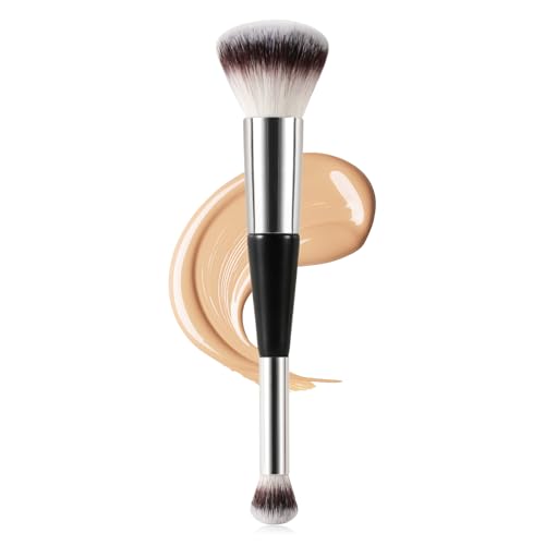 Dual-Ended Powder & Concealer Brush, 2 in 1 Contouring Foundation...