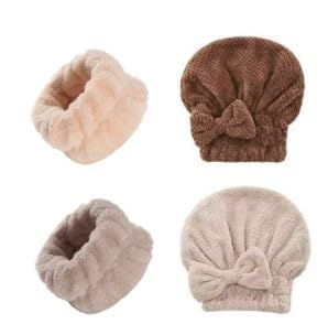 2 gorros de ducha con lazo, 2 correas de mano, toalla para secador de pelo, gorro de ducha con textura de piña, gorro de pelo súper absorbente y de secado rápido, envoltura de ducha y lavado