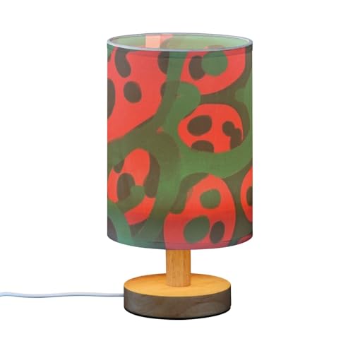 Lámpara de Mesa Pequeña con Estampado Leopardo Rojo y Verde miniatura 2