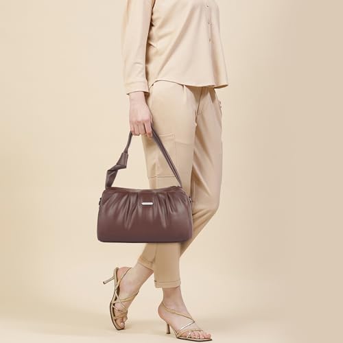 Image of Synthetic Leather Casual Top Handle Handheld Crossbody Travel Side Sling Bag For Women